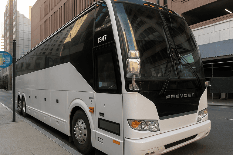 a Charter Bus Rental Eau Claire coach bus