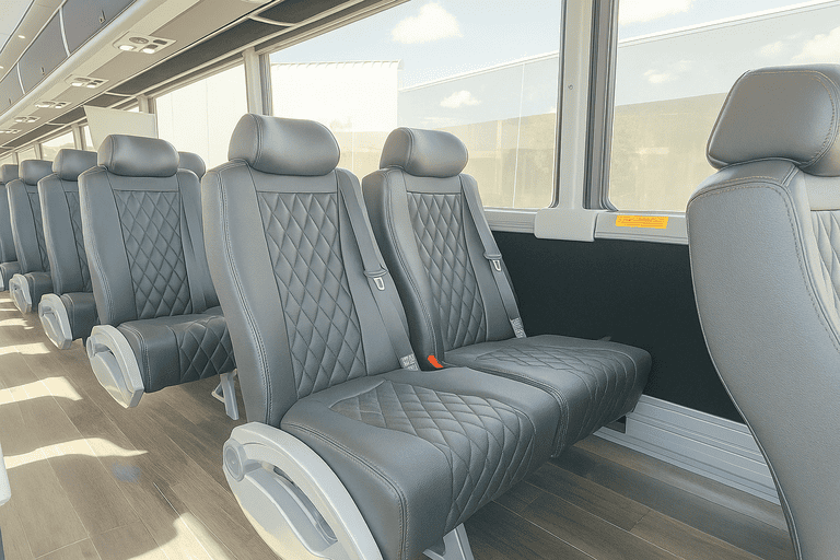 interior of Charter Bus Rental Eau Claire charter bus